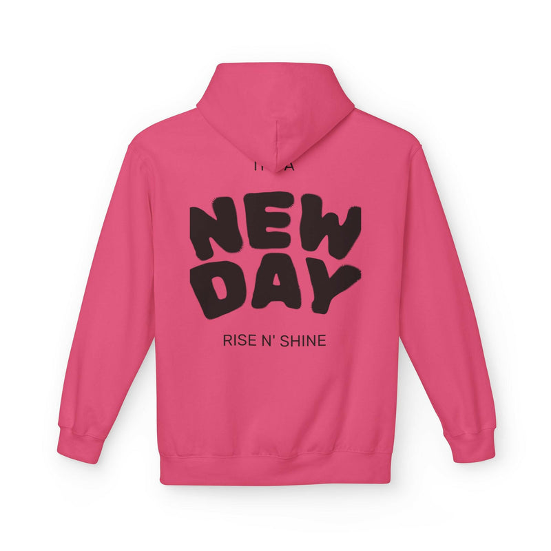 Rise N' Shine Fleece Hoodie, Cozy Bear Apparel, Unisex Sweatshirt, Cute Gift for Friends, Inspirational Clothing