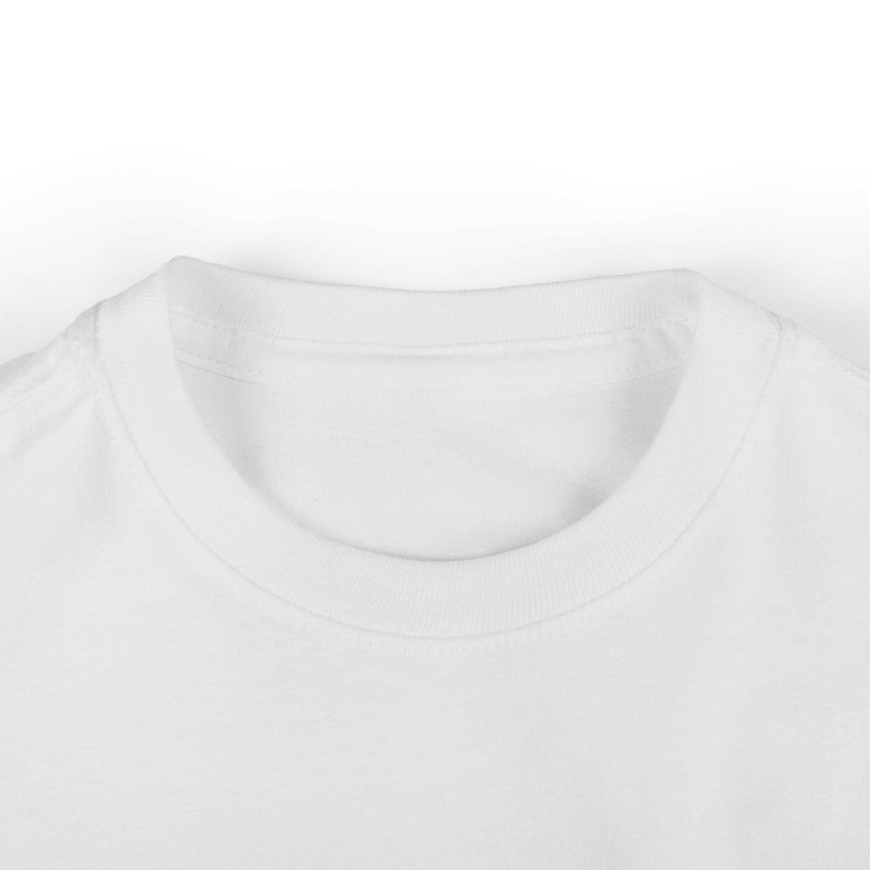 White cool infant fine jersey tee with ribbed collar and smooth fabric