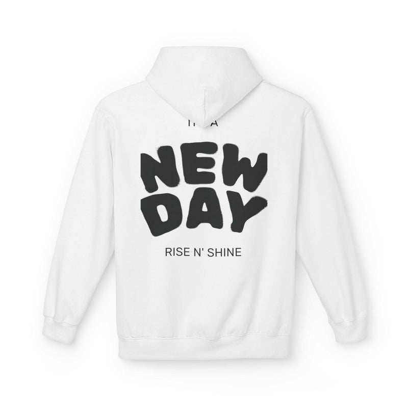 Rise N' Shine Fleece Hoodie, Cozy Bear Apparel, Unisex Sweatshirt, Cute Gift for Friends, Inspirational Clothing