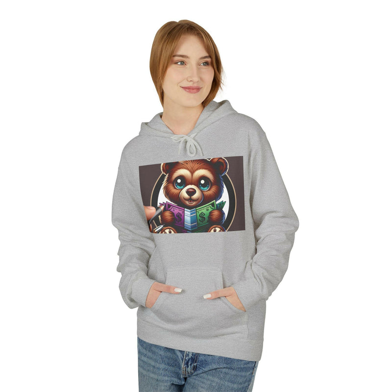 Rise N' Shine Fleece Hoodie, Cozy Bear Apparel, Unisex Sweatshirt, Cute Gift for Friends, Inspirational Clothing