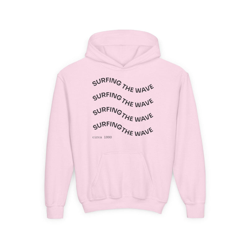 Surfing the Wave & Money Bear Youth Hoodie | Cute Trendy Sweatshirt for Kids | Perfect for Birthdays, Holidays, Year-Round Fun