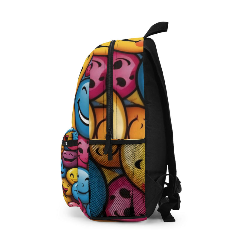 Colorful Emoji Backpack | Fun School Bag for Kids, Trendy Travel Backpack, Gift for Birthdays, Express Your Joy