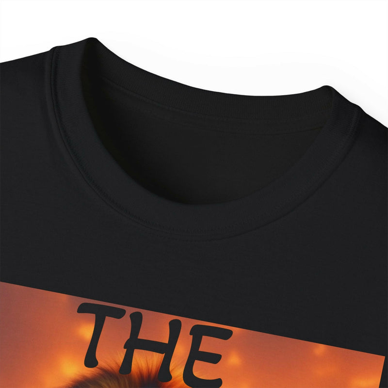 Lion King Unisex Ultra Cotton Tee with bold inspirational graphic and ribbed collar in black.