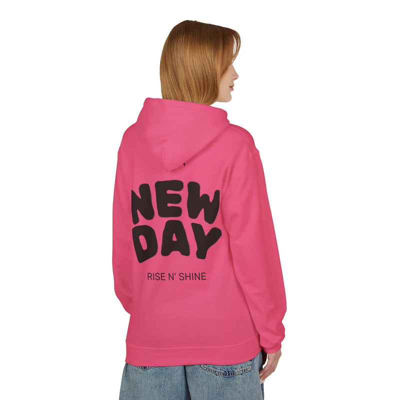 Rise N' Shine Fleece Hoodie, Cozy Bear Apparel, Unisex Sweatshirt, Cute Gift for Friends, Inspirational Clothing