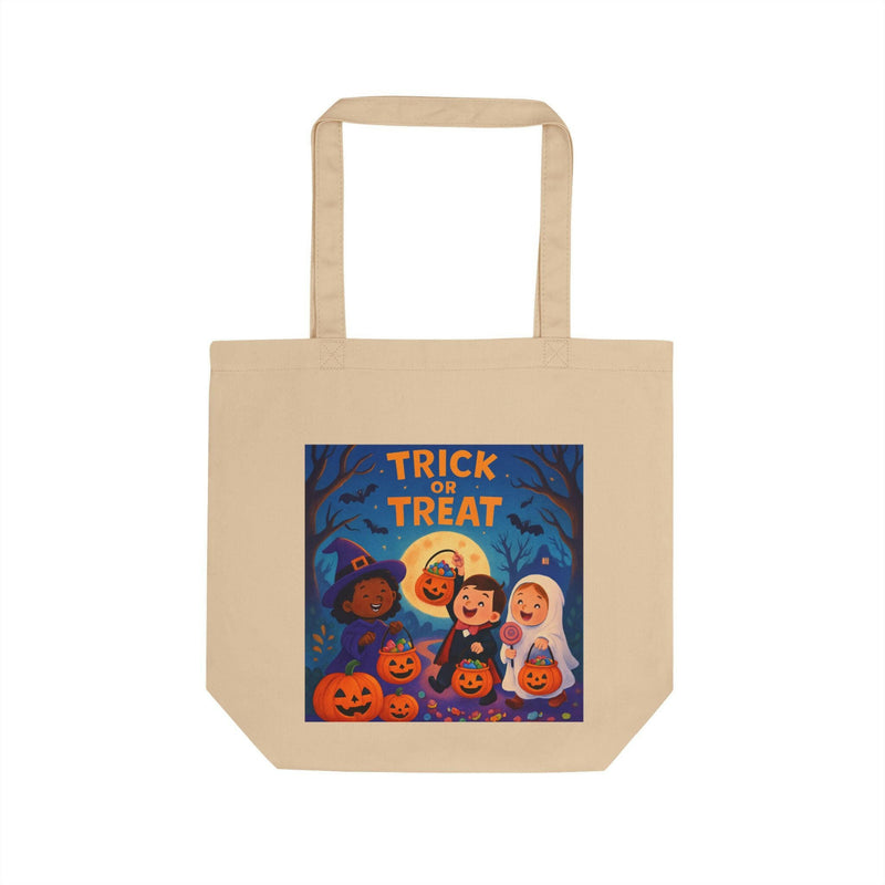 Halloween Eco Tote Bag, Reusable Bag for Trick or Treat, Tote for Kids, Halloween Party Bag, Festive Shopping Bag, Eco-Friendly Halloween