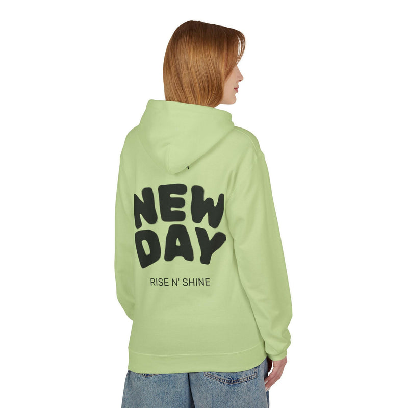 Rise N' Shine Fleece Hoodie, Cozy Bear Apparel, Unisex Sweatshirt, Cute Gift for Friends, Inspirational Clothing