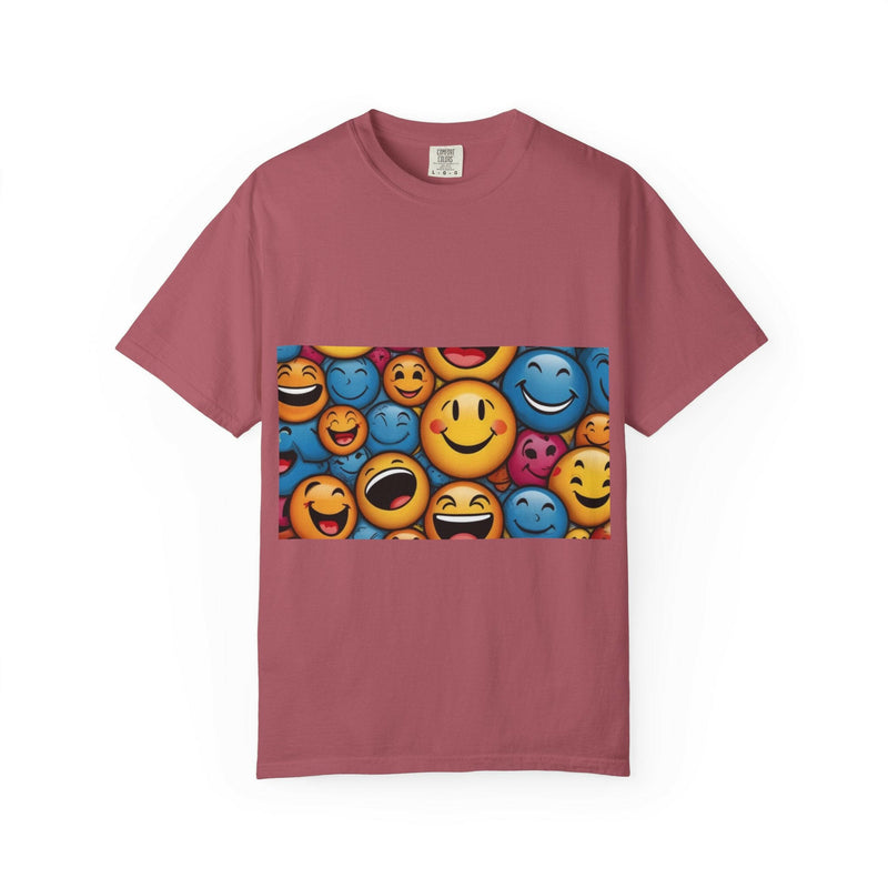 Colorful Emoji T-Shirt, Fun Graphic Tee, Gift for Friends, Summer Vibes, Casual Wear, Happy Shirt, Festival Apparel