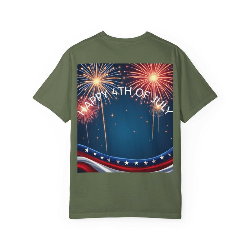 Patriotic 4th of July T-Shirt | Unisex Graphic Tee for Independence Day Celebrations, Fireworks Shirt, Summer BBQ Wear, USA Pride Apparel