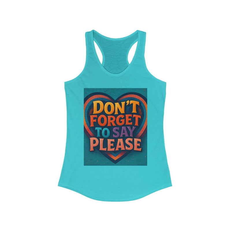 Elegant racerback tank top designed for comfort and style, perfect for casual wear and active lifestyles.