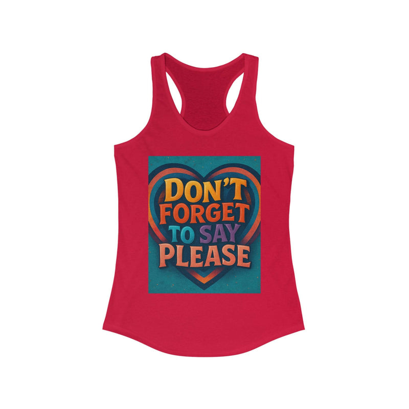 Elegant racerback tank top designed for comfort and style, perfect for casual wear and active lifestyles.