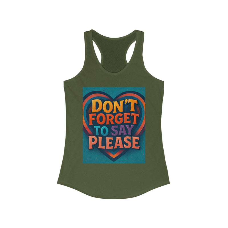 Elegant racerback tank top designed for comfort and style, perfect for casual wear and active lifestyles.