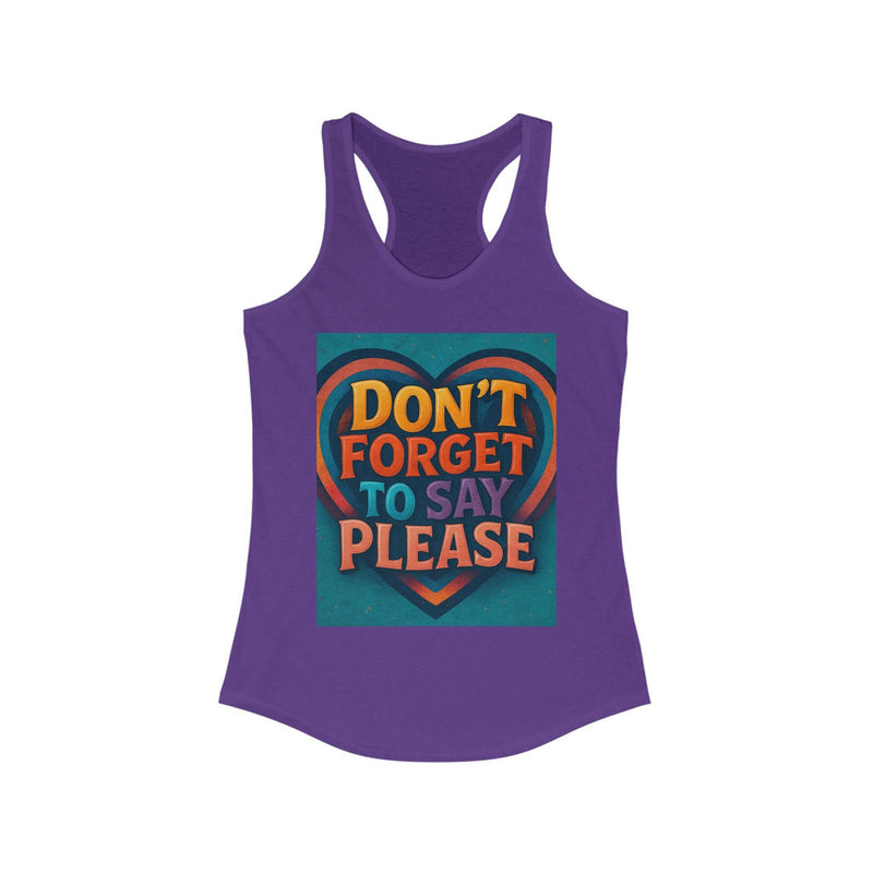 Elegant racerback tank top designed for comfort and style, perfect for casual wear and active lifestyles.