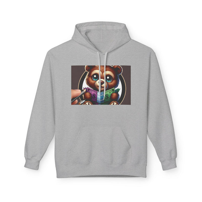 Rise N' Shine Fleece Hoodie, Cozy Bear Apparel, Unisex Sweatshirt, Cute Gift for Friends, Inspirational Clothing