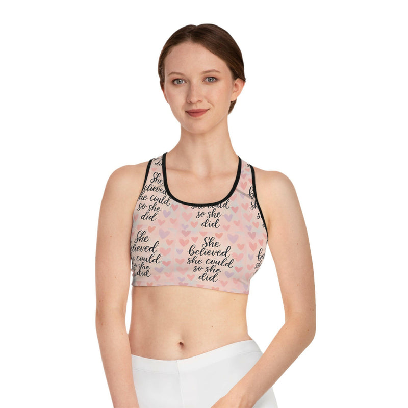 Adjustable sports bra providing optimal support and comfort for athletic activities