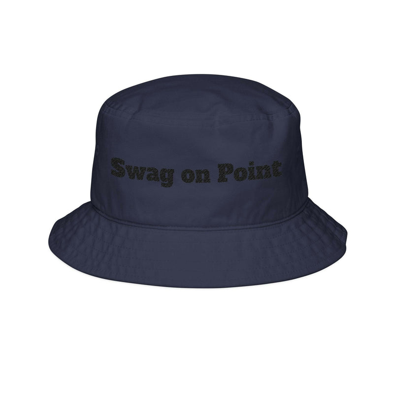 Elegant embroidered bucket hat showcasing detailed craftsmanship and stylish design for fashionable headwear.