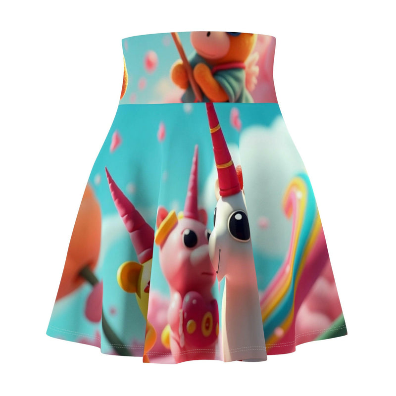 Elegant unicorn-themed design on a stylish skater skirt perfect for fashion-forward individuals