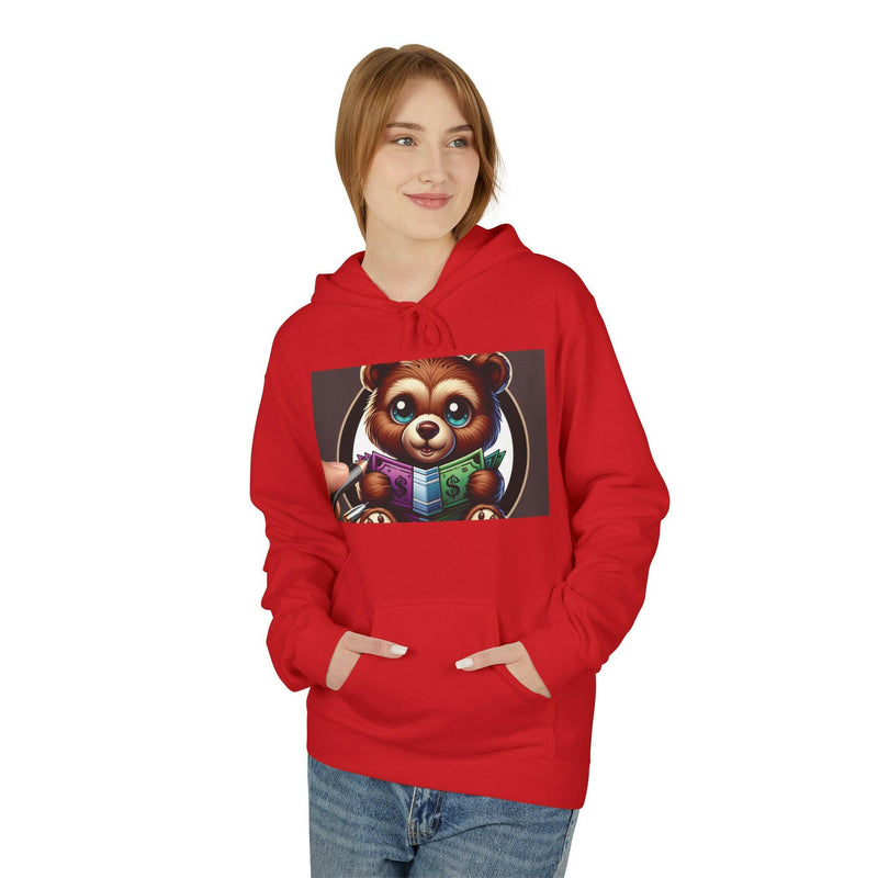Rise N' Shine Fleece Hoodie, Cozy Bear Apparel, Unisex Sweatshirt, Cute Gift for Friends, Inspirational Clothing