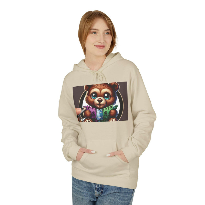 Rise N' Shine Fleece Hoodie, Cozy Bear Apparel, Unisex Sweatshirt, Cute Gift for Friends, Inspirational Clothing
