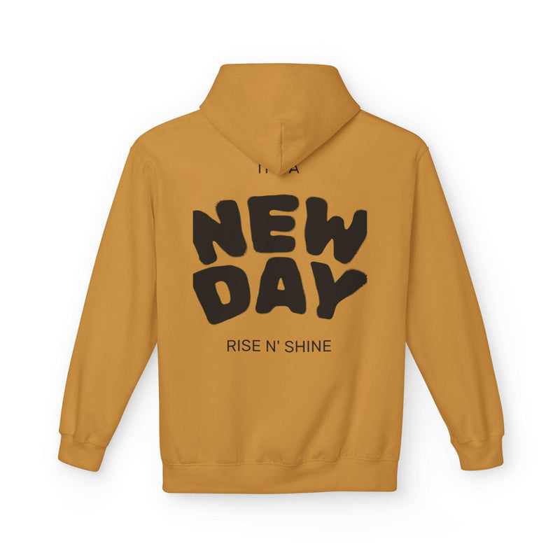 Rise N' Shine Fleece Hoodie, Cozy Bear Apparel, Unisex Sweatshirt, Cute Gift for Friends, Inspirational Clothing