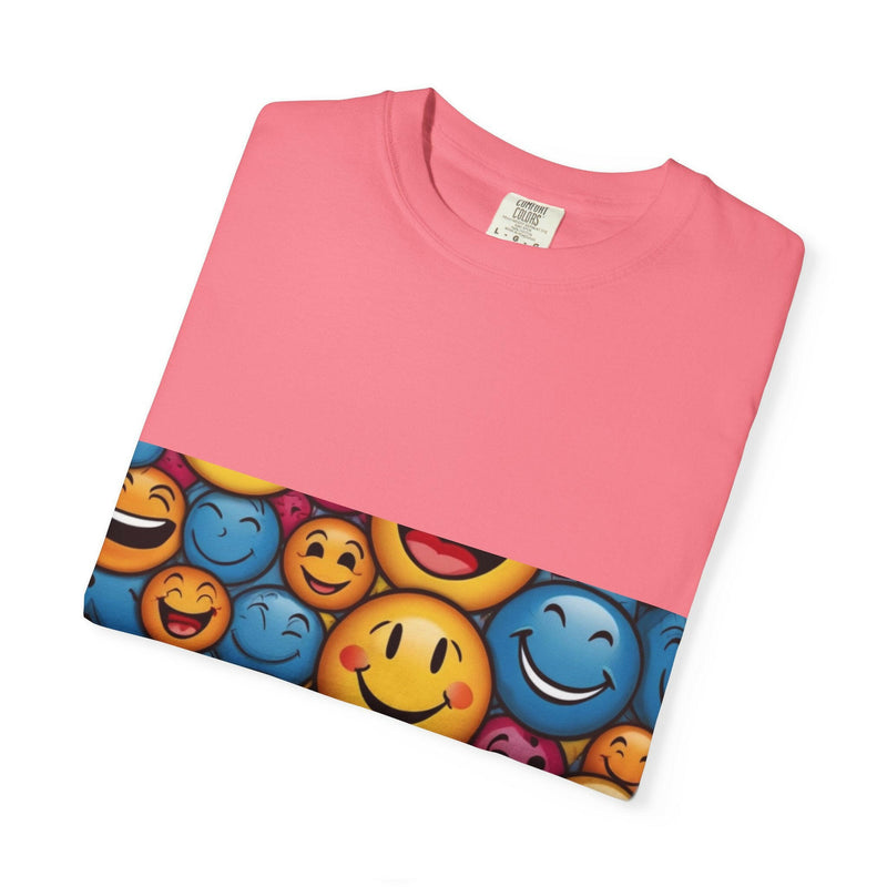 Colorful Emoji T-Shirt, Fun Graphic Tee, Gift for Friends, Summer Vibes, Casual Wear, Happy Shirt, Festival Apparel