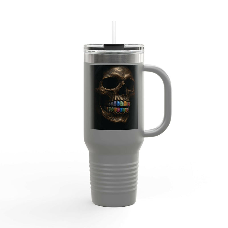 Colorful Skull Insulated Travel Mug | 40oz Stainless Steel for Hot & Cold Beverages, Perfect Gift for Halloween, Travel, Outdoor Use