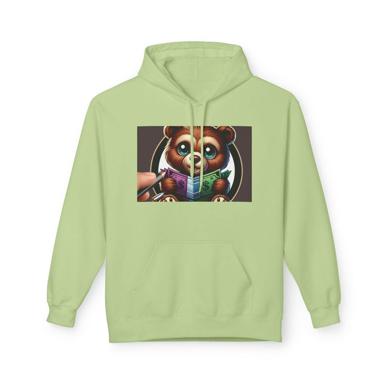 Rise N' Shine Fleece Hoodie, Cozy Bear Apparel, Unisex Sweatshirt, Cute Gift for Friends, Inspirational Clothing