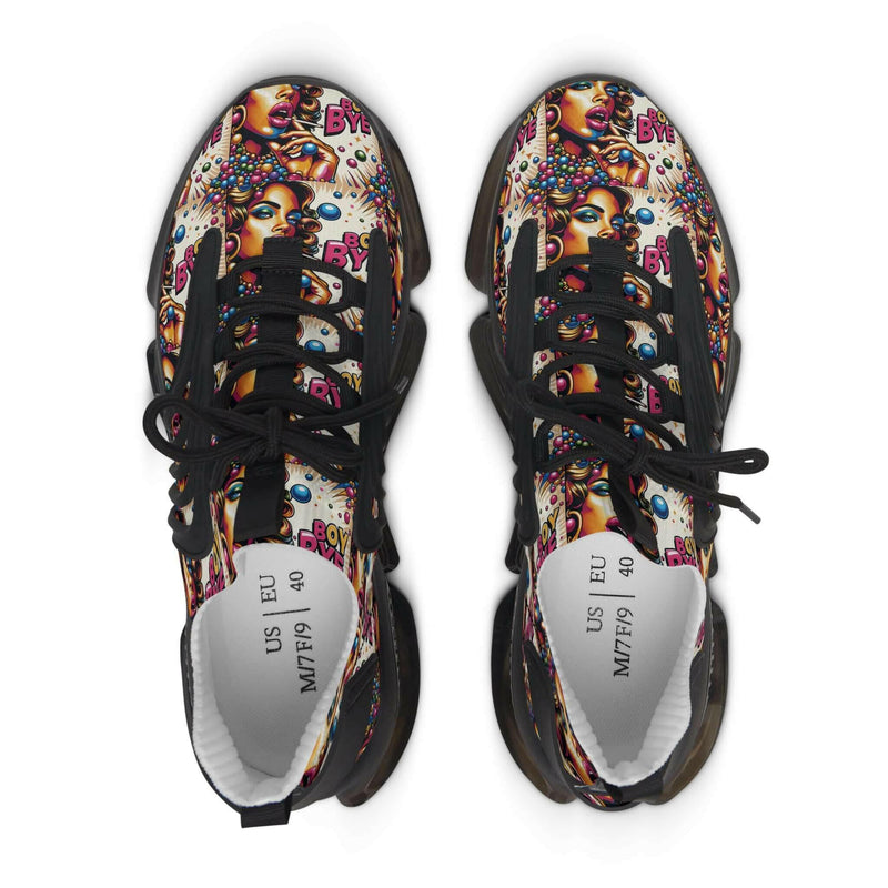 Colorful Women's Mesh Sneakers, Stylish Athletic Shoes, Trendy Running Footwear, Unique Fashion Sneakers, Everyday Casual Shoes