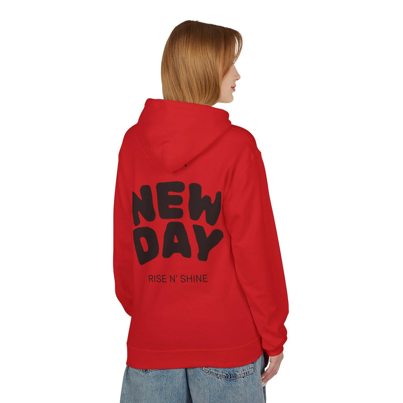 Rise N' Shine Fleece Hoodie, Cozy Bear Apparel, Unisex Sweatshirt, Cute Gift for Friends, Inspirational Clothing