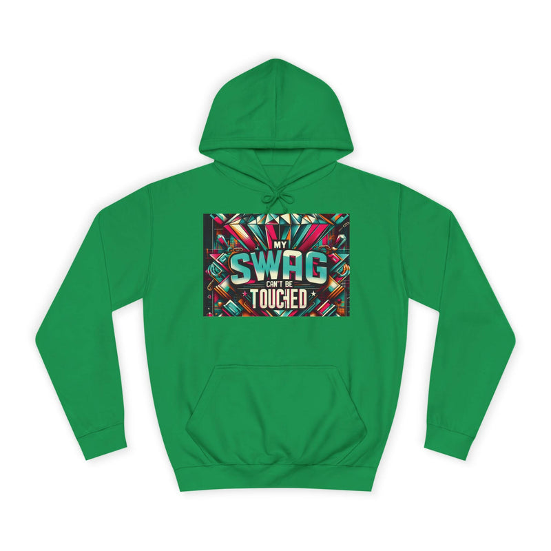 My Swag Touched Unisex College Hoodie, Stylish Sweatshirt, Trendy Apparel, Gift for Students, Casual Wear for College, Cozy Hooded Jacket
