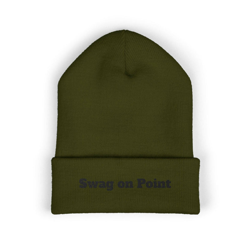 Stylish swag beanie for modern fashion enthusiasts, perfect for adding a trendy touch to your winter wardrobe.