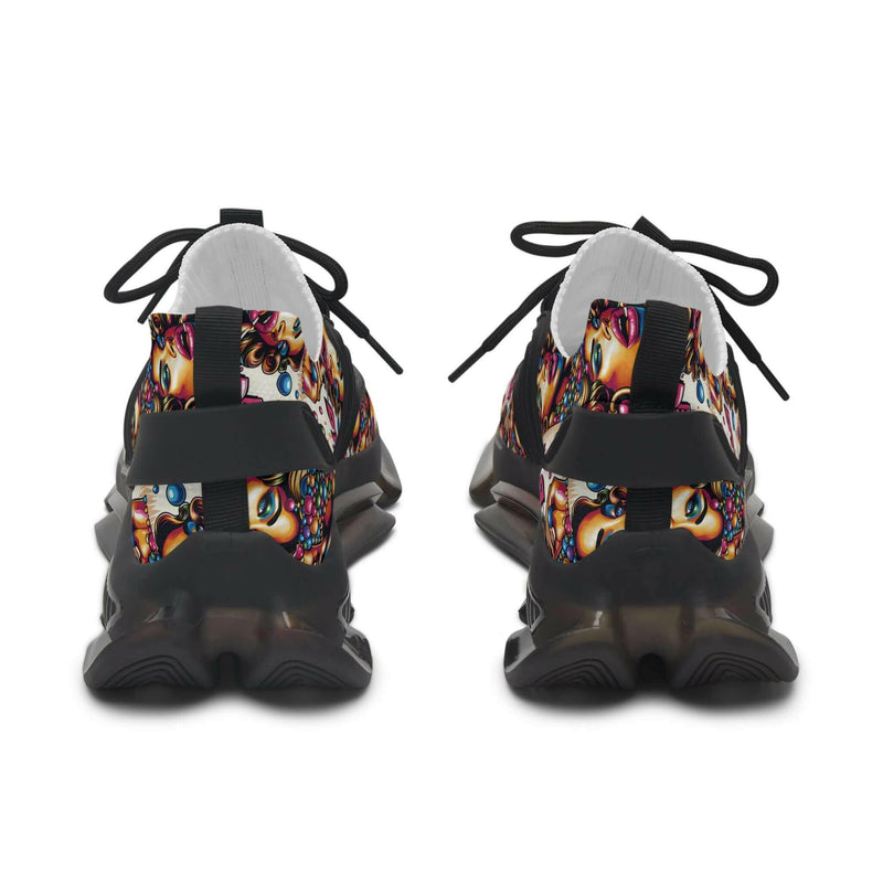 Colorful Women's Mesh Sneakers, Stylish Athletic Shoes, Trendy Running Footwear, Unique Fashion Sneakers, Everyday Casual Shoes
