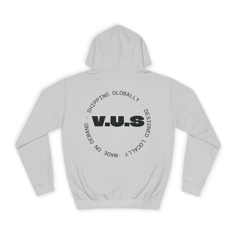 Unisex Heart Vibe College Hoodie, Casual Fashion Hoodie, Cute Gift for Students, Cozy College Wear, Trendy Streetwear