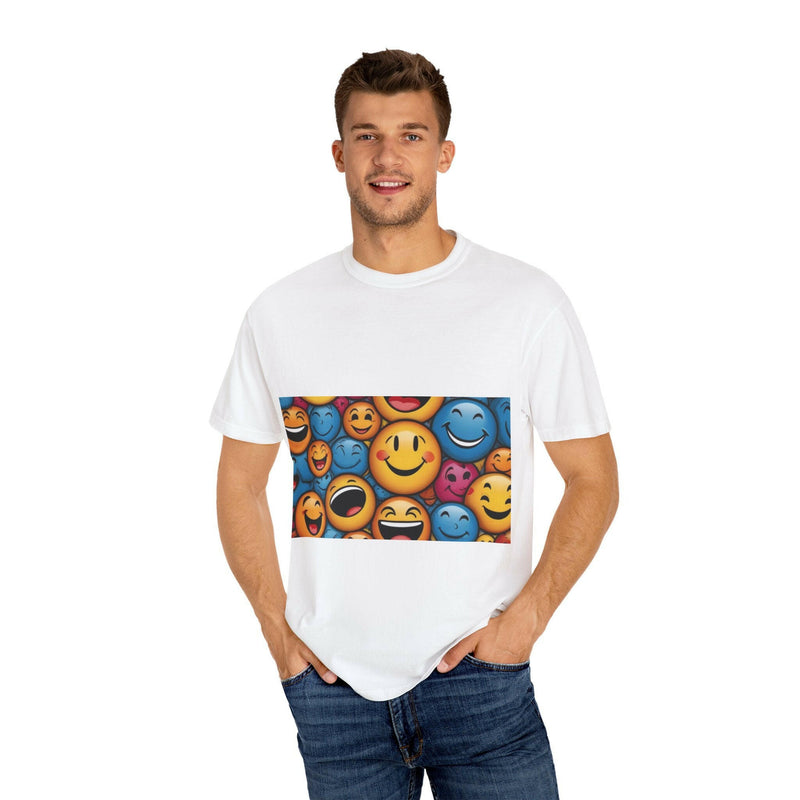 Colorful Emoji T-Shirt, Fun Graphic Tee, Gift for Friends, Summer Vibes, Casual Wear, Happy Shirt, Festival Apparel