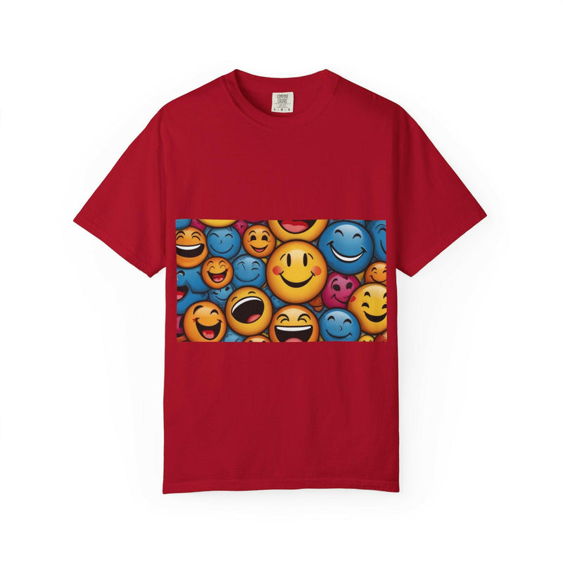 Colorful Emoji T-Shirt, Fun Graphic Tee, Gift for Friends, Summer Vibes, Casual Wear, Happy Shirt, Festival Apparel
