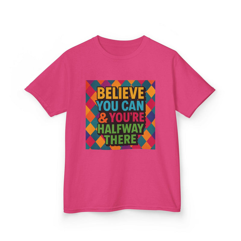 Kids Motivational Tee: Believe You Can, New Day Inspiration, Youth T-Shirt, Positive Message Gift, Fun Everyday Wear