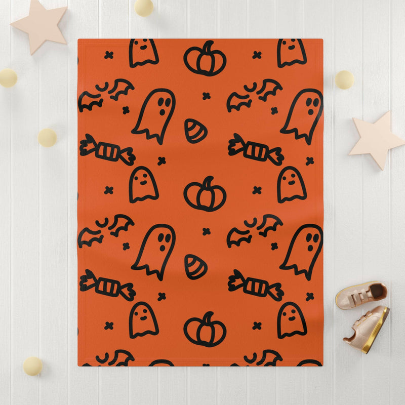 Halloween-themed baby blanket featuring festive designs perfect for cozy seasonal comfort