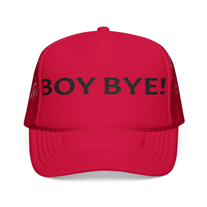 Embroidered trucker hat showcasing detailed needlework and mesh back design for stylish, breathable headwear.