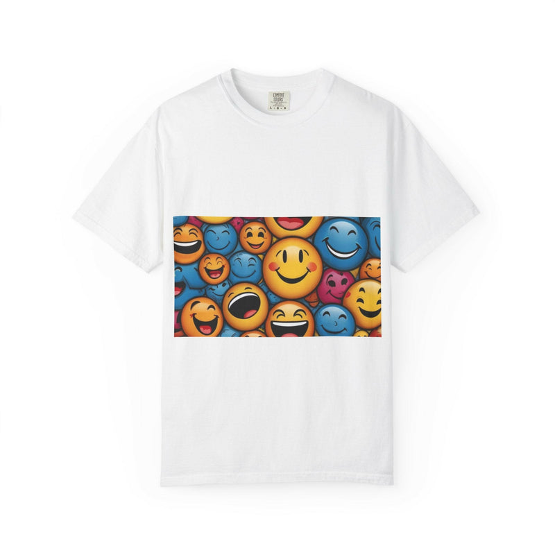 Colorful Emoji T-Shirt, Fun Graphic Tee, Gift for Friends, Summer Vibes, Casual Wear, Happy Shirt, Festival Apparel