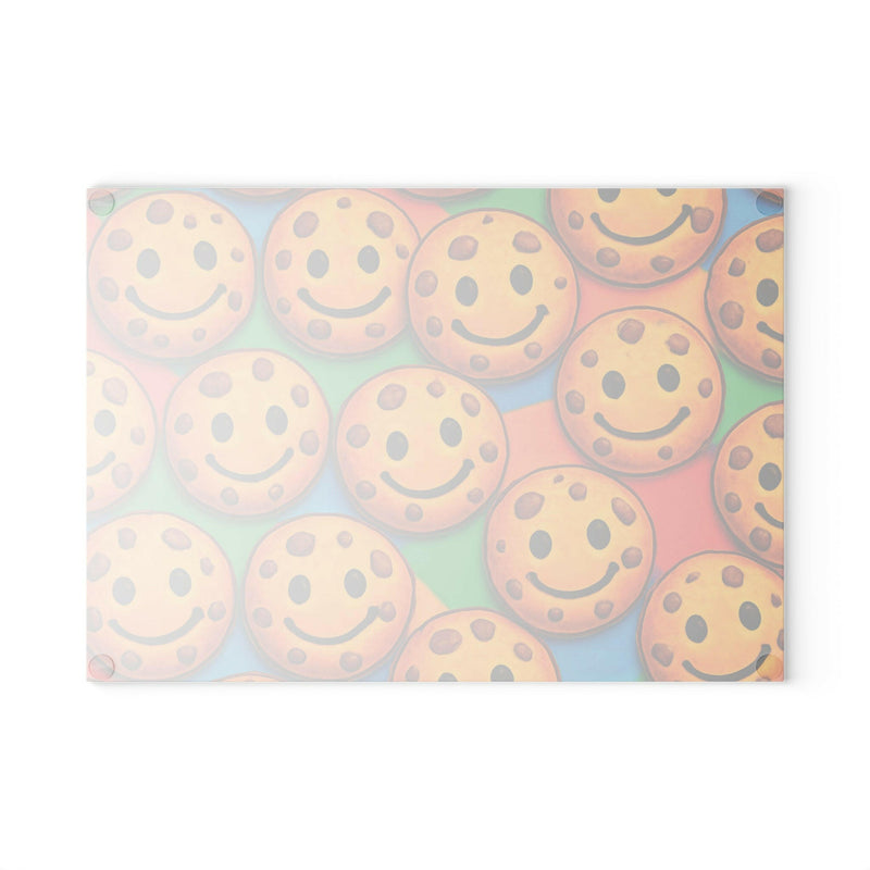 Smiley Cookie Glass Cutting Board | Fun Kitchen Decor, Baking Gift, Holiday Party Essential, Home Chef Accessory, Unique Gift Idea