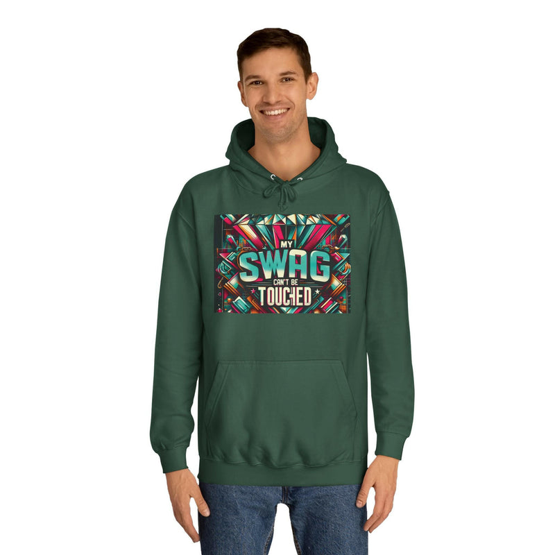 My Swag Touched Unisex College Hoodie, Stylish Sweatshirt, Trendy Apparel, Gift for Students, Casual Wear for College, Cozy Hooded Jacket