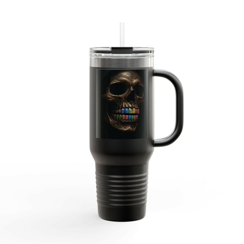 Colorful Skull Insulated Travel Mug | 40oz Stainless Steel for Hot & Cold Beverages, Perfect Gift for Halloween, Travel, Outdoor Use