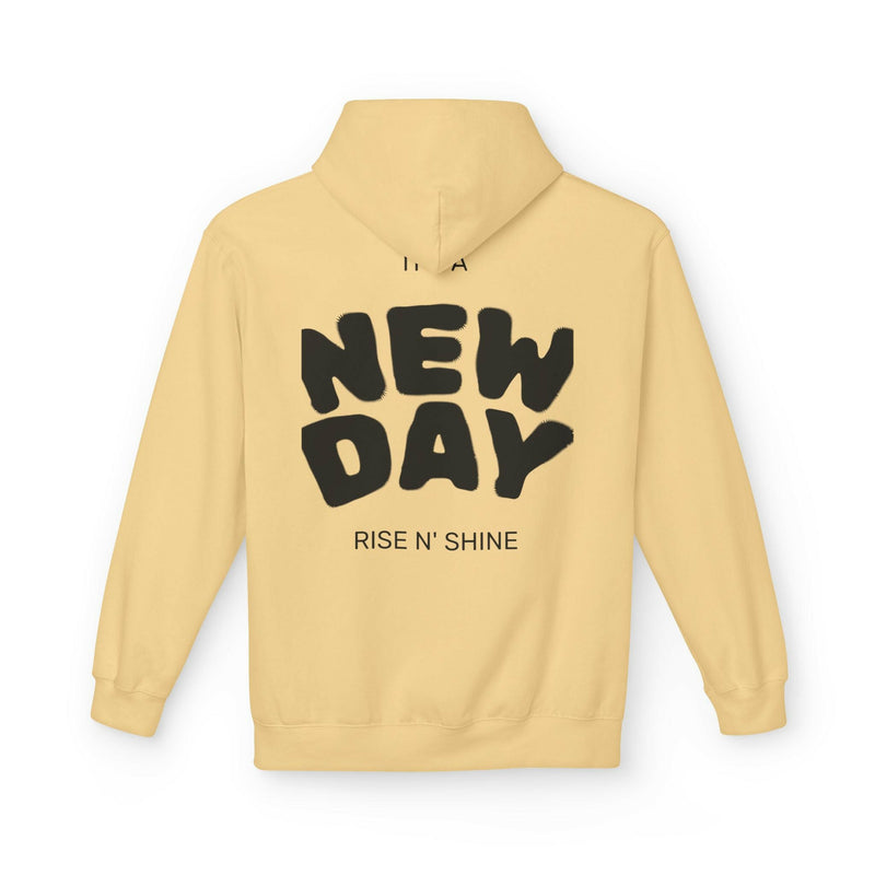 Rise N' Shine Fleece Hoodie, Cozy Bear Apparel, Unisex Sweatshirt, Cute Gift for Friends, Inspirational Clothing