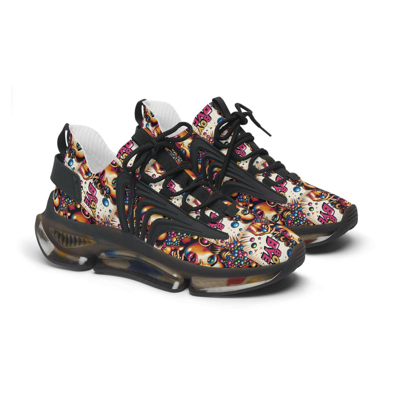 Colorful Women's Mesh Sneakers, Stylish Athletic Shoes, Trendy Running Footwear, Unique Fashion Sneakers, Everyday Casual Shoes