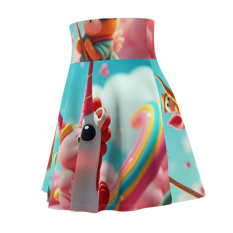 Elegant unicorn-themed design on a stylish skater skirt perfect for fashion-forward individuals