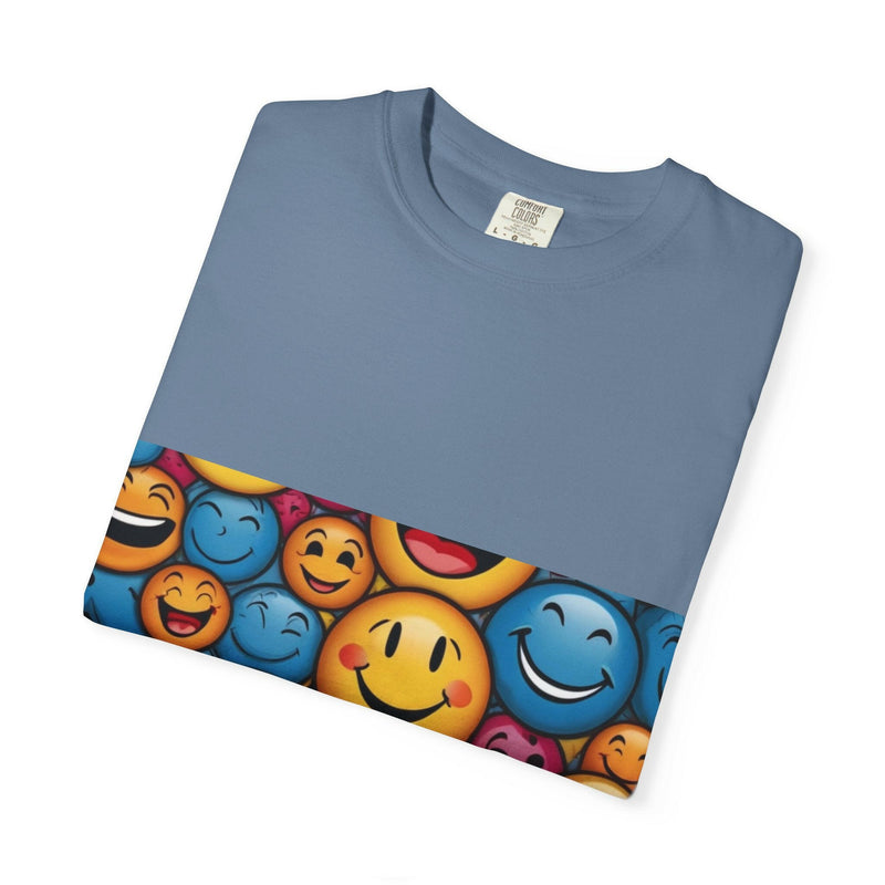 Colorful Emoji T-Shirt, Fun Graphic Tee, Gift for Friends, Summer Vibes, Casual Wear, Happy Shirt, Festival Apparel