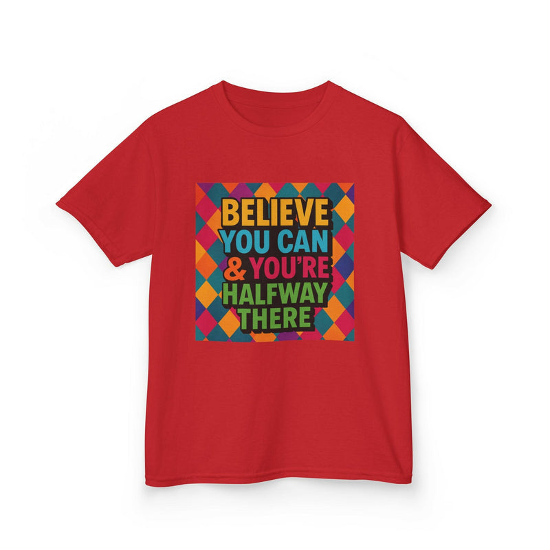 Kids Motivational Tee: Believe You Can, New Day Inspiration, Youth T-Shirt, Positive Message Gift, Fun Everyday Wear
