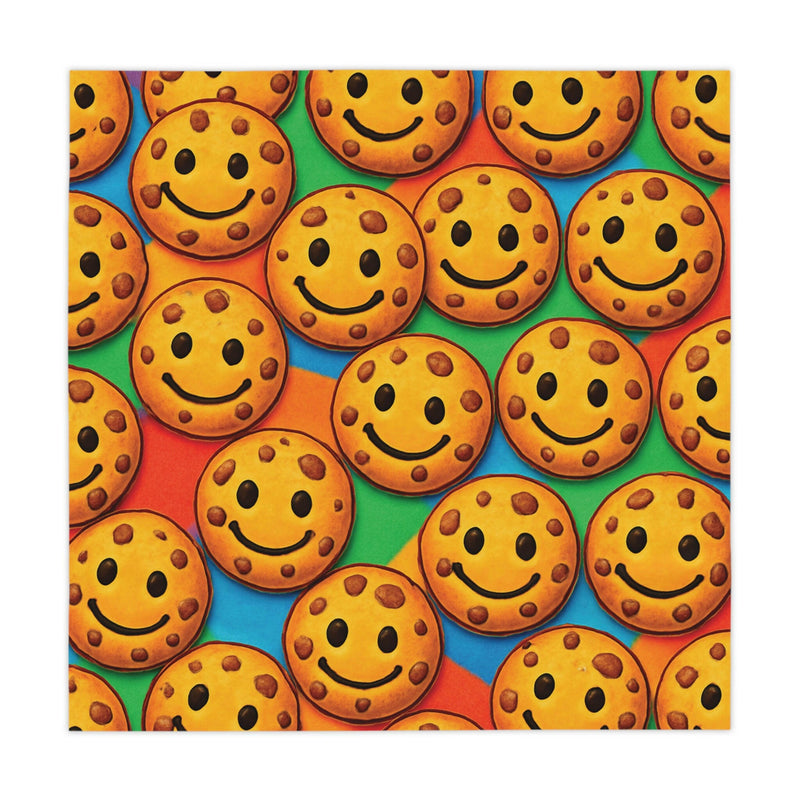 Smiley Cookie Tablecloth - Fun Dining Decor, Holiday Party Table Cover, Kids Birthday, Playful Kitchen Accent, Cheerful Gathering Essential
