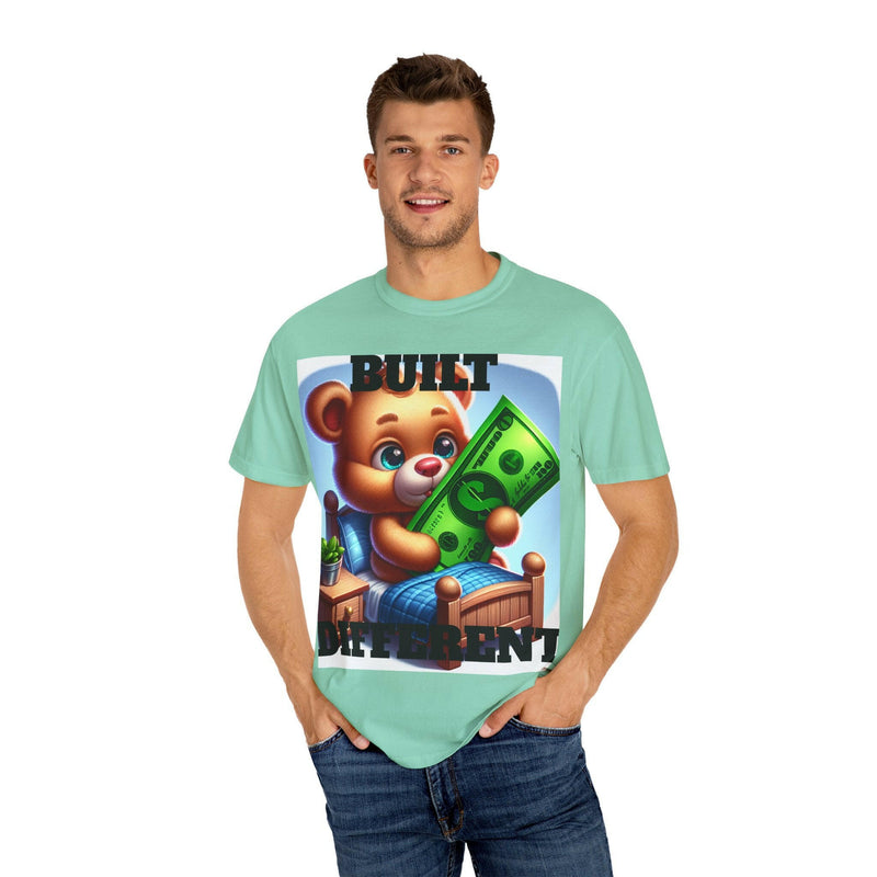Built Different Bear Graphic T-Shirt - Unisex Garment-Dyed Tee