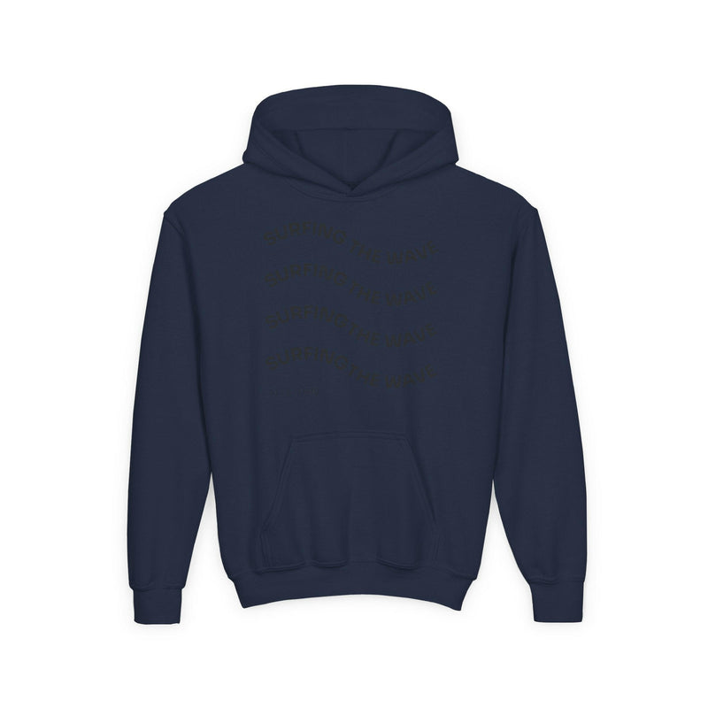 Surfing the Wave & Money Bear Youth Hoodie | Cute Trendy Sweatshirt for Kids | Perfect for Birthdays, Holidays, Year-Round Fun