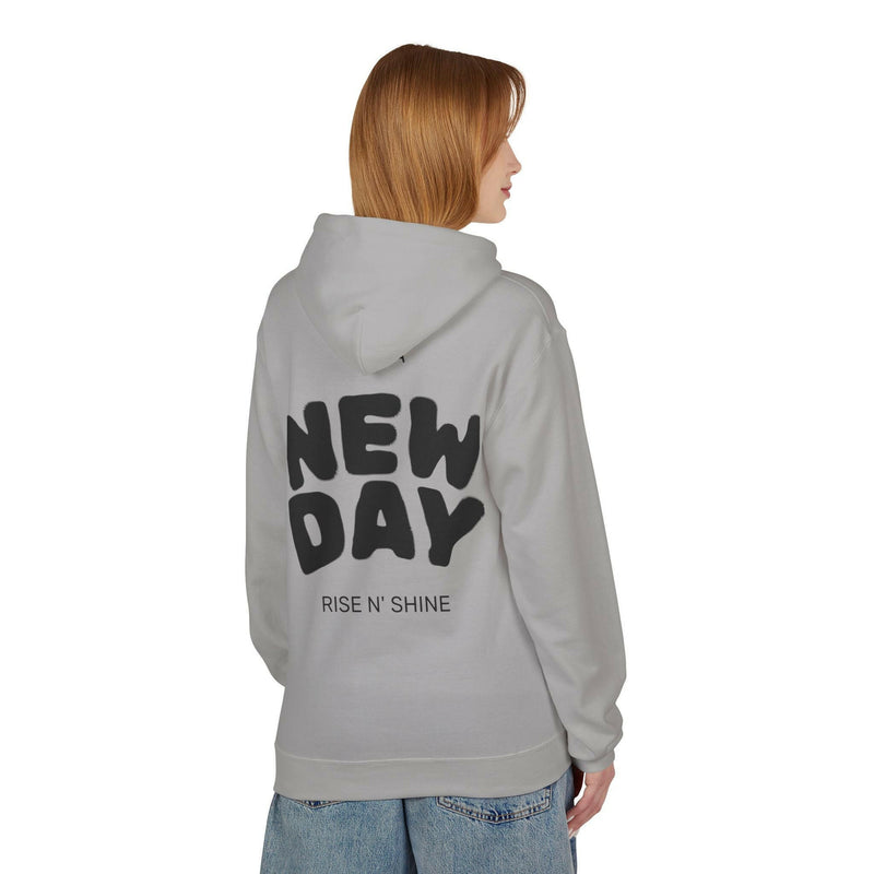 Rise N' Shine Fleece Hoodie, Cozy Bear Apparel, Unisex Sweatshirt, Cute Gift for Friends, Inspirational Clothing